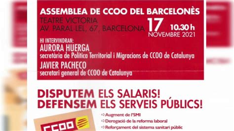 N Ccoo Assemblea De Delegades I Delegats Del Barcelon S Youtube