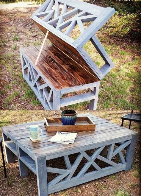 Outdoor convertible coffee table and bench – Artofit