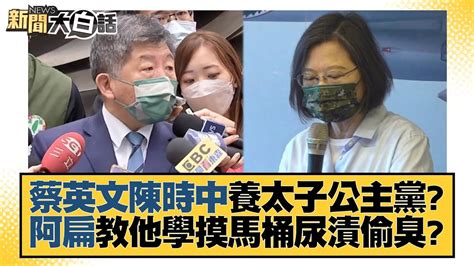 蔡英文陳時中養太子公主黨？阿扁教他學摸馬桶尿漬偷臭？ 新聞大白話 20220906 Youtube