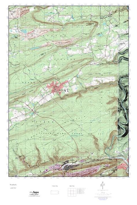 Mytopo Weatherly Pennsylvania Usgs Quad Topo Map