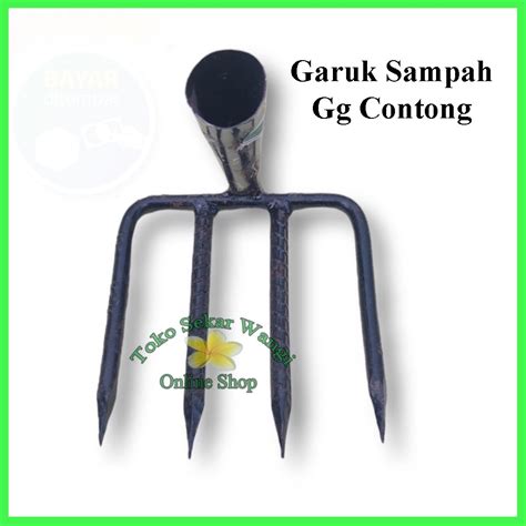 Jual Garuk Sampah Gigi Besi Ulir Gagang Contong Cangkrang Pembersih