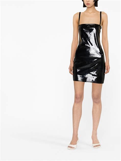 Courrèges Open Back Faux Leather Minidress Farfetch