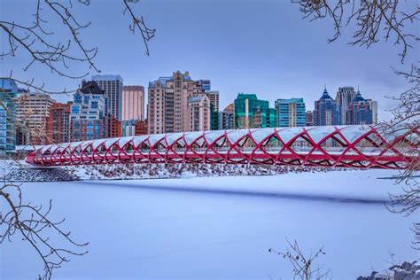 Calgary s Peace Bridge editorial photo. Image of canada - 25582796