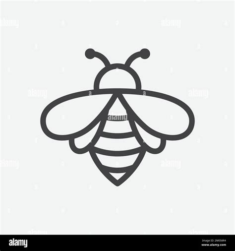 Honey Bee Icon Bee Symbol Vector Silhouette Of A Honey Bee Sign