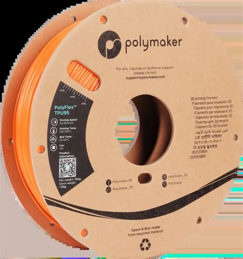 Polymaker Polyflex Tpu95 Orange 3djake Switzerland