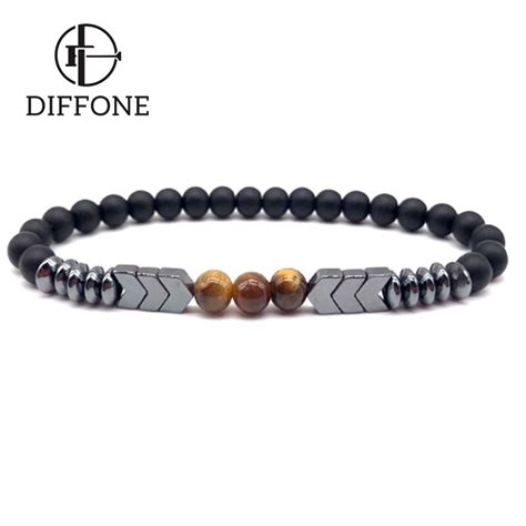 Diffone Pulsera De Piedra Natural Para Hombre Brazalete Peque O De Ojo