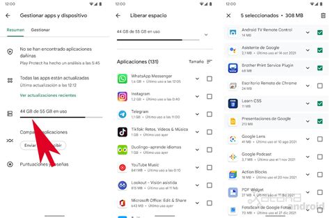 Siete trucos para liberar espacio en tu móvil Android