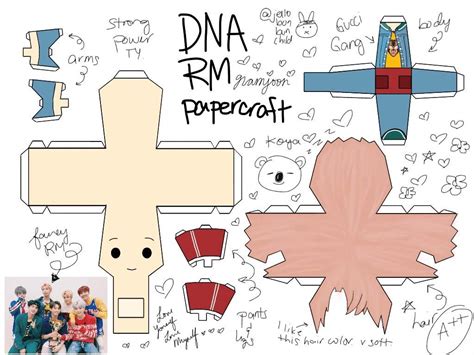 BTS DNA Themed Papercraft Chibis ARMY S Amino