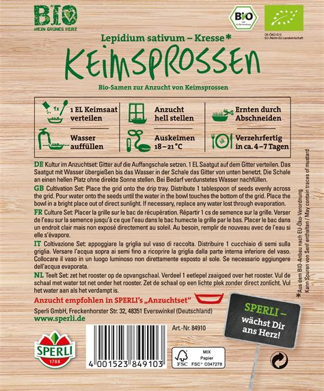 Sperli Bio Keimsprossen Kresse Kaufen Bei Obi