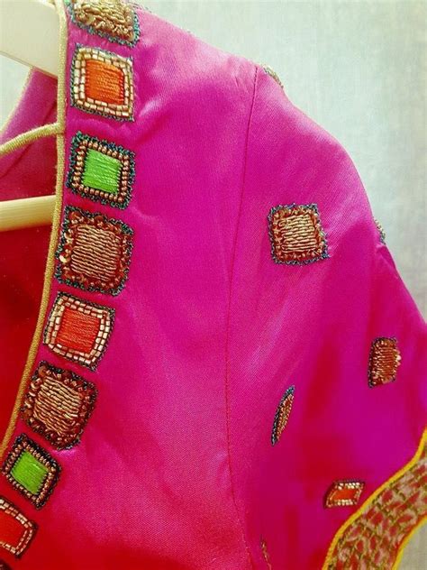 Pin By Sam Sheikh On Bead N Thread Work Selective Simple Blouse