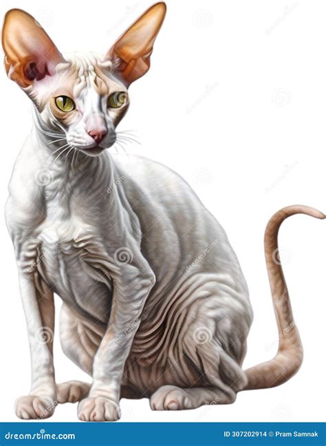 Cornish Rex Cat Colored Pencil Sketch Of A Cornish Rex Cat Ai