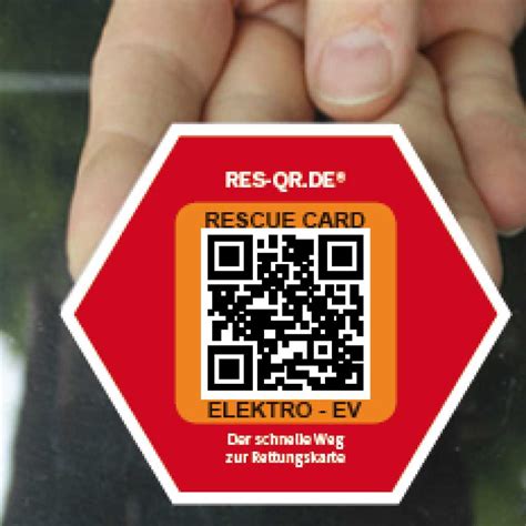 Rettungs QR Codes Aufkleber Digitale Rettungskarte für Rettungskräfte