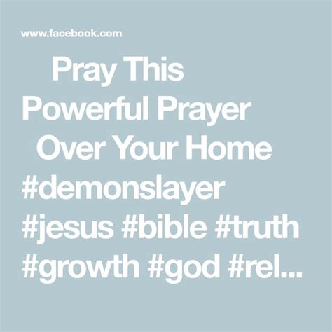 Pray This Powerful Prayer Over Your Home Demonslayer Jesus