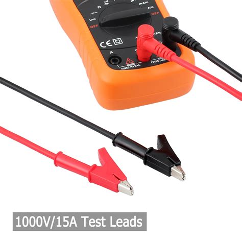 Multimeter Test Leads 1 Pair 15A 31 5 In Banana Plug To Alligator Clip