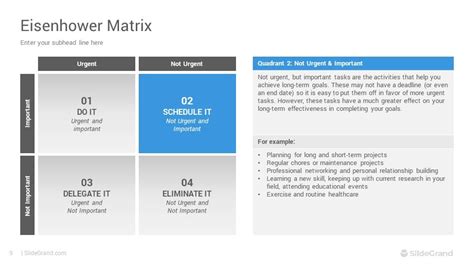 Eisenhower Matrix Powerpoint Template Designs Slidegrand