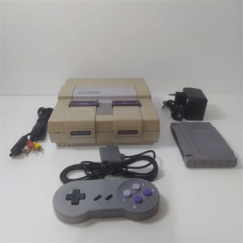 Snes Fat Super Nintendo Completo C Fonte Controle Cabo Av Jogo