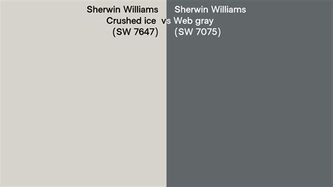 Sherwin Williams Crushed Ice Vs Web Gray Side By Side Comparison