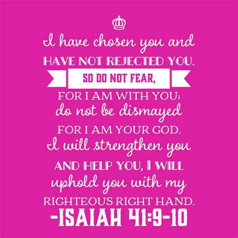 No Fear You Are Strong Because God Is With You Isaiah 41 9 10 Book Of