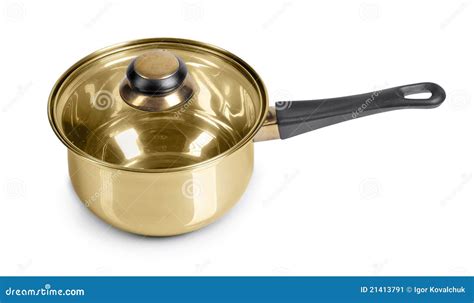 Golden Frying Pan Stock Image - Image: 21413791