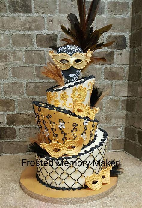 masquerade themed cake | Masquerade cakes, Cake, Fantasy cake