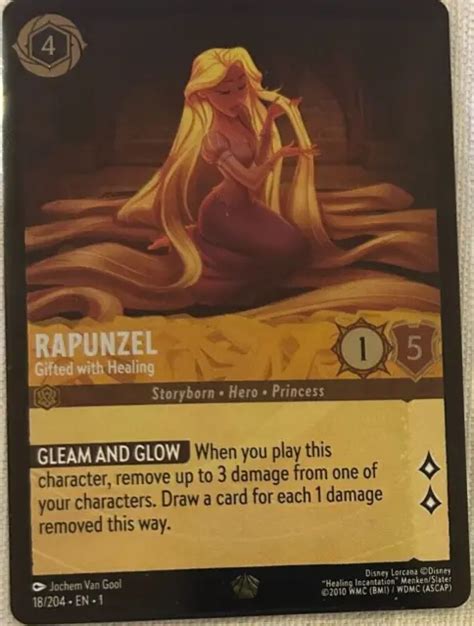 RAPUNZEL GIFTED WITH Healing Non Foil 18 204 Disney Lorcana Legendary