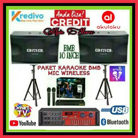 Jual Paket Karaoke Bmb Inch Ampli Bluetooth Connect Smart Tv Mic