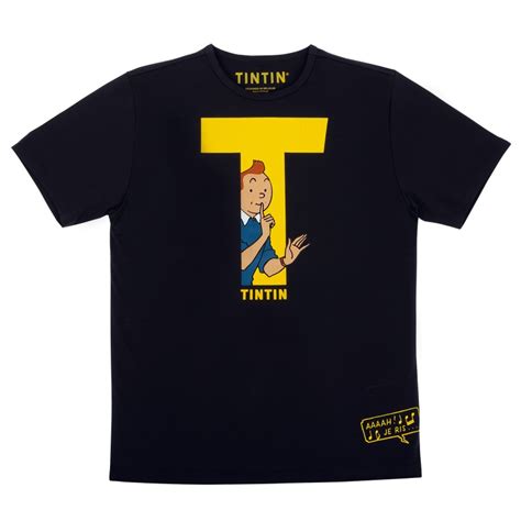 T Shirt Tintin T Black Accueil Boutique Tintin Tintin Bou