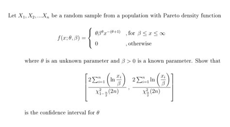 Solved Let X1 X2 Xn Be A Random Sample From A