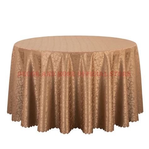 Aliexpress.com : Buy 10PCS Polyester Solid Jacquard Damask Table Cloth Round Dining Table Linen ...