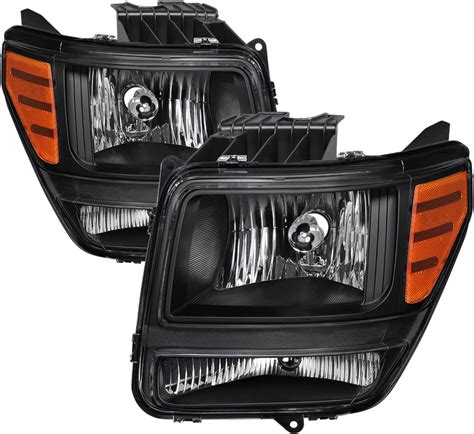 Jdragon Headlight Compatible For Dodge Nitro Black Housing