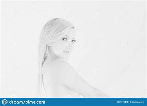 High-Key Teen Portrait - Wearing Nothing at All! Stock Photo - Image of shoulder, innocence ...