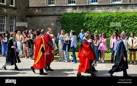 St Andrews University Scotland Procession On Graduation Day Colourful