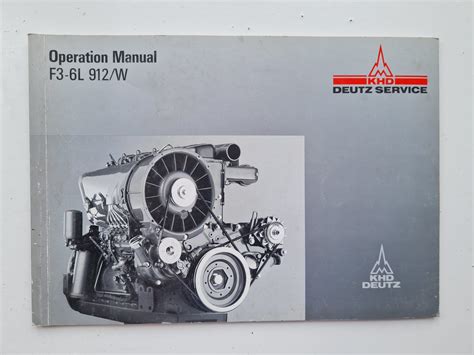 Deutz F L W Engine Operators Manual Sps Parts