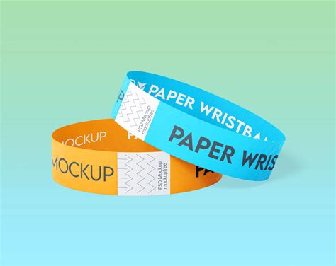 Free Paper Wristband Mockups 3 PSD Set PSD PsFiles