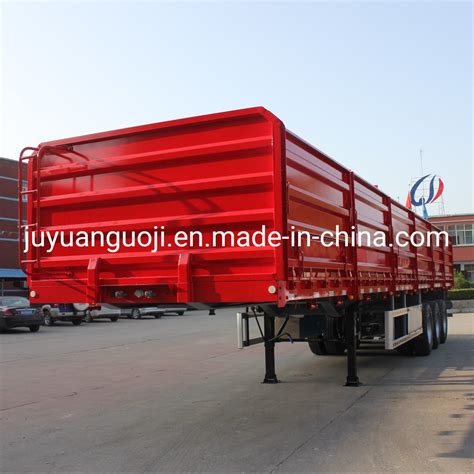 Fence Cargo Transport Semi Trailer Tri Axles Side Wall Semi Truck