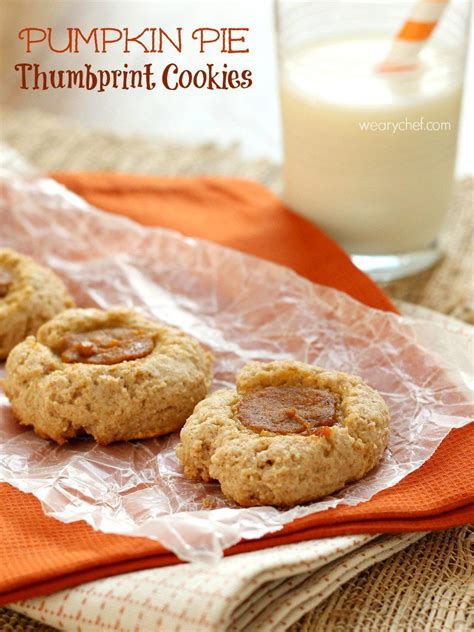 Pumpkin Pie Thumbprint Cookies The Weary Chef