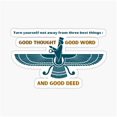 Farohar Faravahar Fravashi Zoroastrian Good Thought Good Word