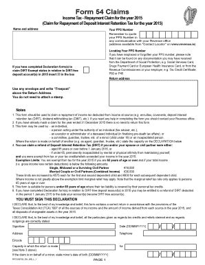 Fillable Online Revenue Form Claims Income Tax Repayment Claim