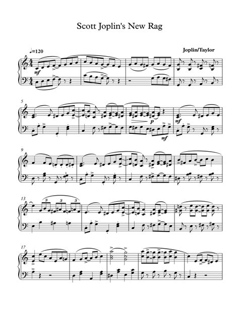 Scott Joplins New Rag By Scott Joplin Piano Solo Digital Sheet Music Sheet Music Plus