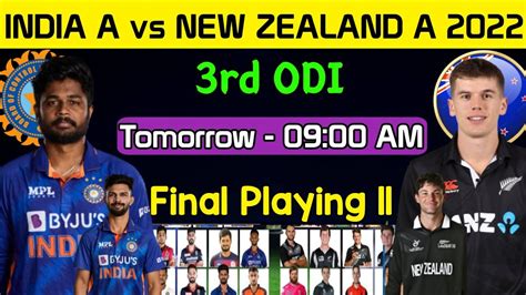 New Zealand A Tour Of India A 3rd Odi 2022 India A Vs New Zealand A