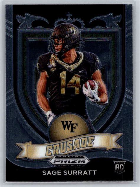 2021 Panini Prizm Draft Picks 177 Sage Surratt Crusade RC EBay