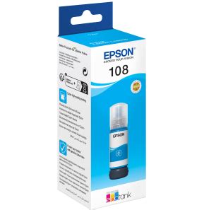 Epson 108 Cyan Bouteille D Encre Epson EcoTank D Origine C13T09C24A