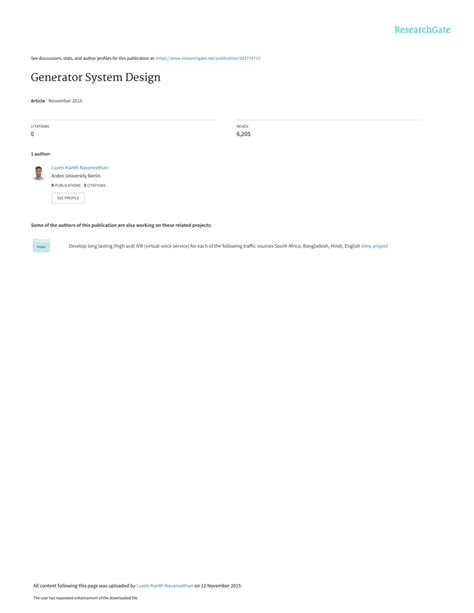 generator system design guide