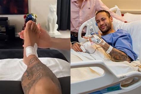 Neymar Shows How His Right Ankle Is Progressing After Injury And