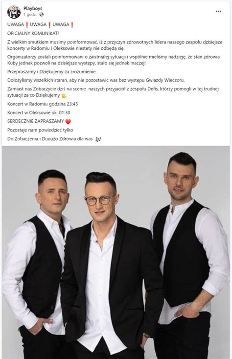 Z Ostatniej Chwili Zespół Playboys Odwołuje Koncerty Wielkanocne