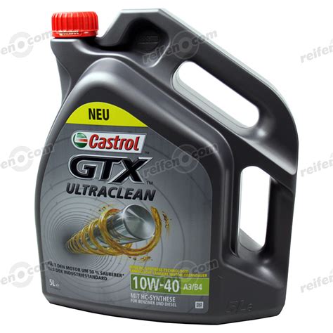 Castrol Gtx Ultraclean A3b4 10w 40 5 Litres Buy At