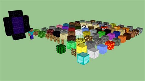 Minecraft Block Library By Zapperier 3d Model