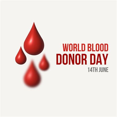 Premium Vector World Blood Donor Day Template