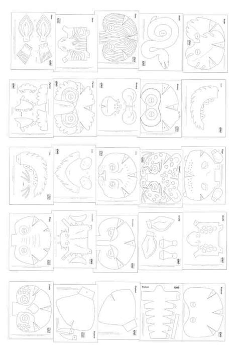 10 printable wild animal masks | Animal mask templates, Animal masks ...