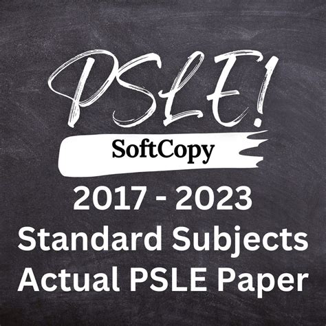 Actual Psle Past Year Exam Papers 2017 2023 Standard Subjects With